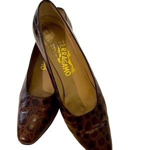 Salvatore Ferragamo Alligator Heels